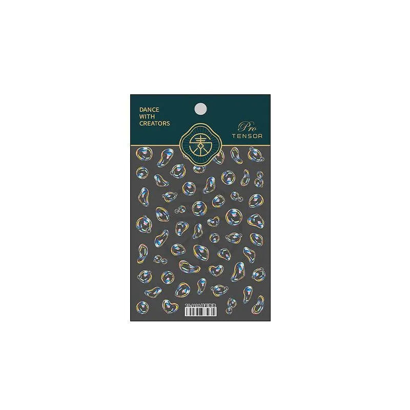 Nail Art Stickers Adhesive Dye Bubble Sticker Decals TS1194