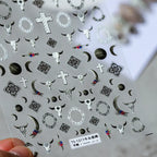 Bull Nail Art Stickers Adhesive  Embossed Bull Sticker Decals TS1211