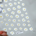 Daisy Flower Nail Art Stickers Adhesive Embossed Floral Sticker Decals TS1263 embossed
