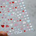 5D Valentine's Day Nail Art Stickers Candy Colors Love Heart Adhesive Sliders Sticker Decals TS1508 embossed