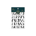 Smoke Shape Nail Art Stickers Black White Ribbon Adhesive Sticker Decals TS1662