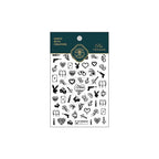 Nail Art Stickers Adhesive Slider Heart Shape Embossed Sticker Decals TS1693 embossed