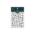 Black White Nail Art Stickers Adhesive Slider Pirate Totem Sticker Decals TS1697 embossed