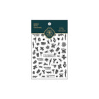 Black White Nail Art Stickers Adhesive Slider Pirate Totem Sticker Decals TS1697 embossed
