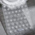 5D Snowflake Nail Stickers White Snowflakes Adhesive Sticker Nail Art Decals TS1939 embossed