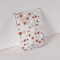 Heart Nail Art Stickers Adhesive Slider Sweet Cake Heart Sticker Decals TS2169