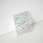 Cactus Nail Art Stickers Adhesive Slider Cacti Plant Sticker Decals TS2183 embossed