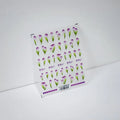 Tulip Nail Art Stickers Adhesive Slider Purple Tulips Flower Sticker Decals TS2255