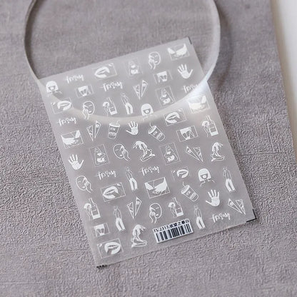 Nail Art Stickers Adhesive Slider Embossed Sexy Lady Design Sticker Decals TS2317