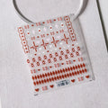 Red Nail Art Stickers Adhesive Embossed Vintage Grid Sticker Decals TS2369