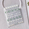 Flower Leaf Nail Art Stickers Adhesive Slider Daisy Flowers Sticker Decals TS2374 embossed