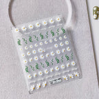 Flower Leaf Nail Art Stickers Adhesive Slider Daisy Flowers Sticker Decals TS2374 embossed
