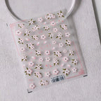 Pink Flower Nail Art Stickers Adhesive Slider Peach Blossom Sticker Decals TS2411