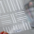 Elegant Sweater Pattern Nail Art Stickers Knitted Sweaters Embossed Adhesive Sticker Decals TS250 embossed