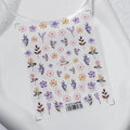 Lavender Nail Art Stickers 3D Adhesive Slider Flower Leaf Sticker Decals TS2512