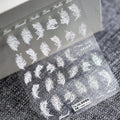 White Feather Nail Art Stickers 3D Feather Adhesive Sticker Decals TS256 embossed