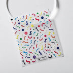 Funky 5D Abstract Nail Stickers Colorful Swirl Doodle Sticker Decals TS2580