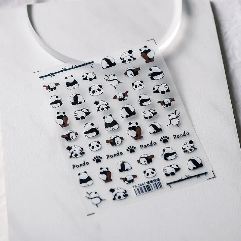 Panda Nail Art Stickers Adhesive Sticker Decals TS2667