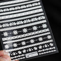 Christmas Snowflake Nail Art Stickers Winter Snowflakes Adhesive Sticker Decals TS269 embossed