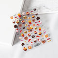 Desserts Cake Design Nail Art Stickers Cookies Adhesive Sticker Decals