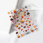 Desserts Cake Design Nail Art Stickers Cookies Adhesive Sticker Decals