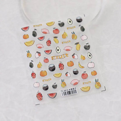 Pineapple Nail Art Stickers Adhesive Slider Cartoon Fruit Sticker Decals TS2816