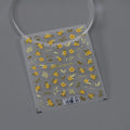 Floral Nail Art Stickers Adhesive Slider Embossed Yellow Flower Sticker Decals TS2833