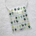 Cactus Nail Art Stickers Adhesive Sliders Flower Embossed Sticker Decals TS2839