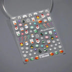 Christmas Theme Nail Art Stickers Adhesive Sliders Christmas Snow Sticker Decals TS3236 embossed