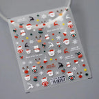 5D Christmas Nail Art Stickers Santa Claus Xmas Deer Adhesive Sticker Decals TS3256