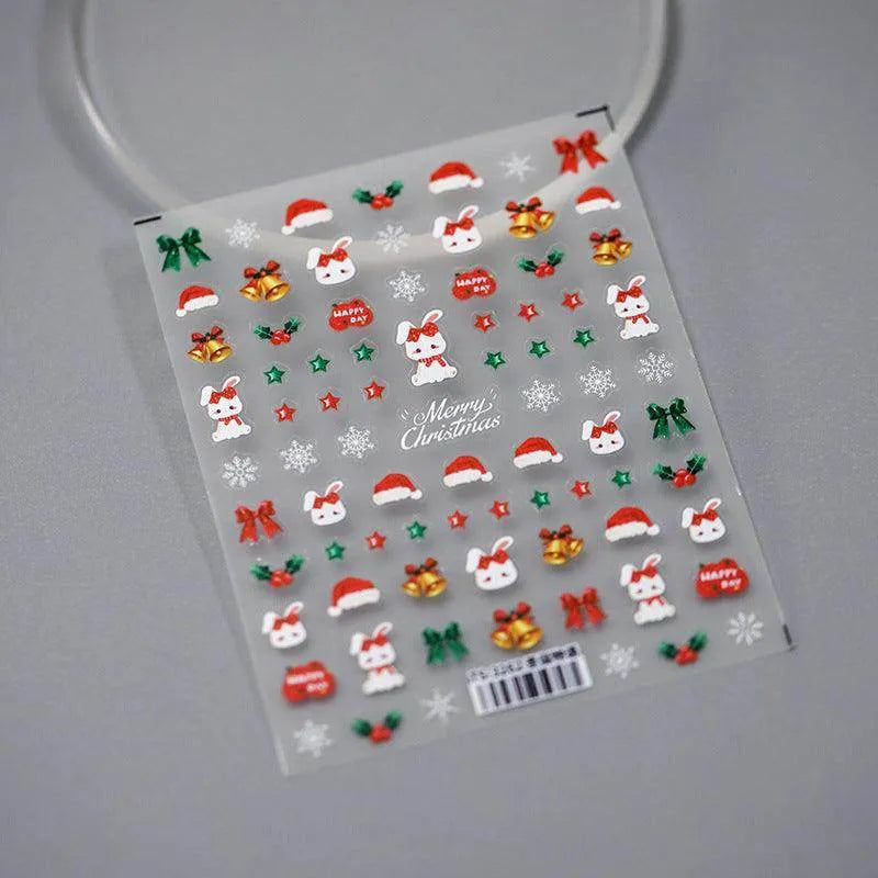 Nail Art Stickers Adhesive Slider Christmas Theme Sticker Decals TS3262