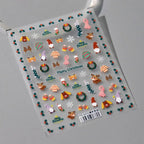 3D Christmas Nail Stickers Snowflakes Christmas Sweater Adhesive Sticker Nail Decals TS3272
