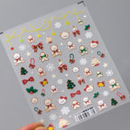 Christmas Snowflake Nail Art Stickers Xmas Tree Bear Sticker Decals