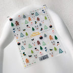 Christmas Nail Art Stickers Christmas Tree Elk Adhesive Sticker Decals TS3288