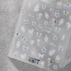 Floral Butterfly Nail Art Stickers 5D Flowers Beads Adhesive Slider Sticker Decals TS3300