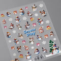 Snowman Nail Art Stickers Adhesive Slider Christmas Snowflakes Sticker Decals TS3449