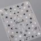 5D Stars Nail Art Stickers Cross Star Adhesive Slider Sticker Decals TS3451