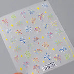 Colorful Fireworks Nail Art Stickers Adhesive Slider Sticker Decals TS3459