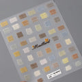 5D Colorful Lace Nail Art Stickers Adhesive Slider Candy Colors Grid Sticker Decals TS3477_embossed