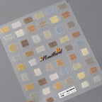 5D Colorful Lace Nail Art Stickers Adhesive Slider Candy Colors Grid Sticker Decals TS3477_embossed