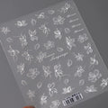 5D Flower Leaf Nail Art Stickers Adhesive Slider Lace Flower Sticker Decals TS3482