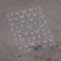 Translucent Butterfly Nail Art Stickers Black White Butterfly Adhesive Slider Sticker Decals TS3574