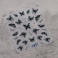 Butterfly Nail Art Stickers Adhesive Slider Ultra-Thin Clear Butterfly Sticker Decals TS3585