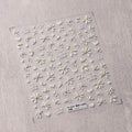 Mini Daisy Flowers Nail Art Stickers Adhesive Embossed Rose Floral Sticker Decals TS3687 embossed
