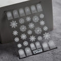 White Snowflake Nail Art Stickers Winter Snow Adhesive Sticker Decals TS380