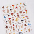 Cute Autumn Rabbit Mushroom Nail Stickers | Fall Forest Nail Art Decals 3829