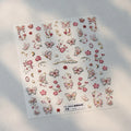 5D Butterfly & Cherry Blossom Nail Stickers – Embroidered Floral Design TS3954
