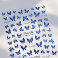 Fantasy Blue Butterfly Nail Art Stickers Adhesive Sticker Decals TS3982