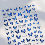Fantasy Blue Butterfly Nail Art Stickers Adhesive Sticker Decals TS3982