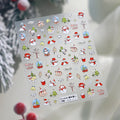 Cute Snowman & Christmas Tree Nail Stickers TS4183